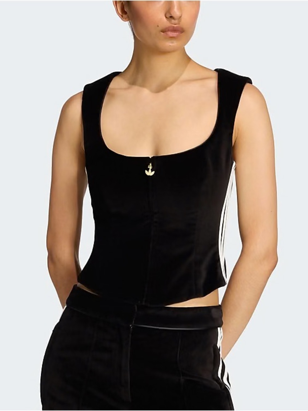 Adidas velour corset top BNWT
